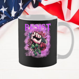 Resist Fist Floral Mug