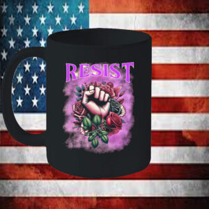 Resist Fist Floral Mug