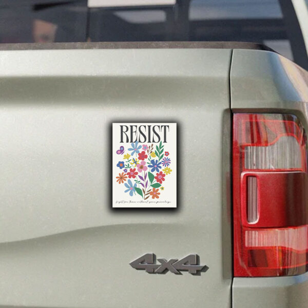 Resist Flowers Sticker