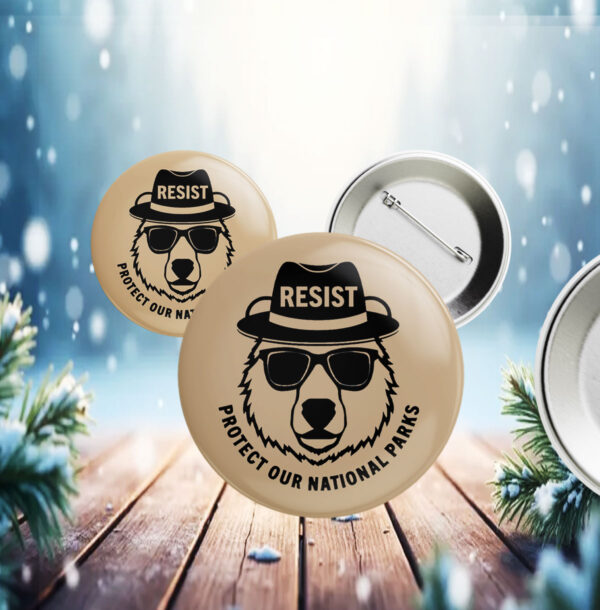 Resist, protect our national parks Button