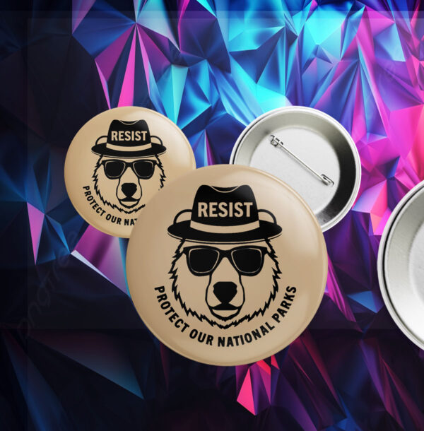 Resist, protect our national parks Button