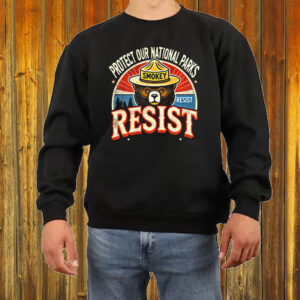 Retro Protect Our National Parks Smokey Resist Anti Trump T-Shirt