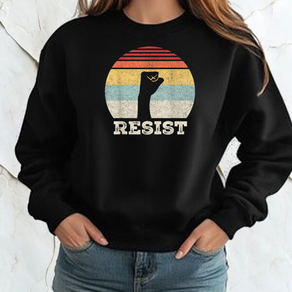 Retro Resist Shirt Power Fist Political Protest Feminist T-Shirt