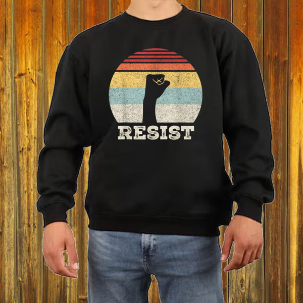 Retro Resist Shirt Power Fist Political Protest Feminist T-Shirt