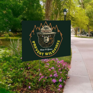 Smokey Bear Keep It Green Prevent Wildfires Bear Resist Yard Sign