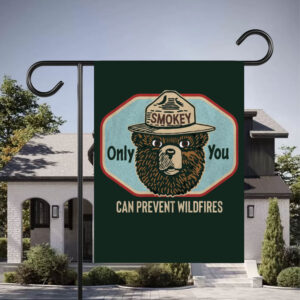 Smokey Bear Only You Can Prevent Wildfires Resist Bear Flag