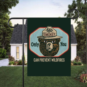 Smokey Bear Only You Can Prevent Wildfires Resist Bear Flag