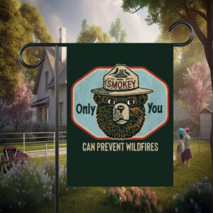 Smokey Bear Only You Can Prevent Wildfires Resist Bear Flag