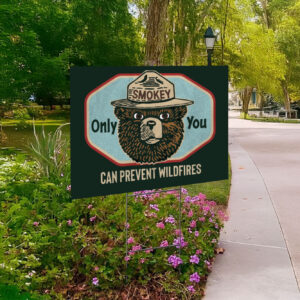 Smokey Bear Only You Can Prevent Wildfires Resist Bear Yard Sign