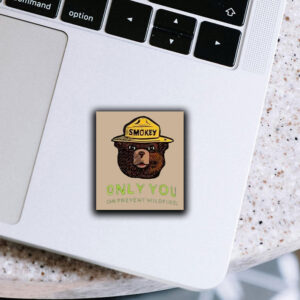 Smokey Bear Resist, Only ou Can Prevent Wildfires Sticker