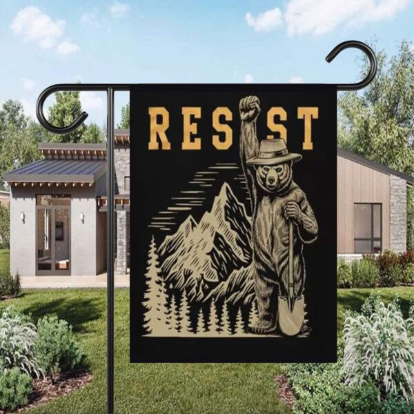 Smokey Bear Resist, Parks Over Profit Granola Flag