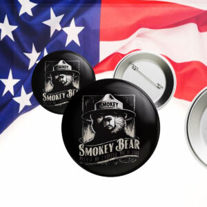 Smokey Bear Resist, Protect Our National Parks Button