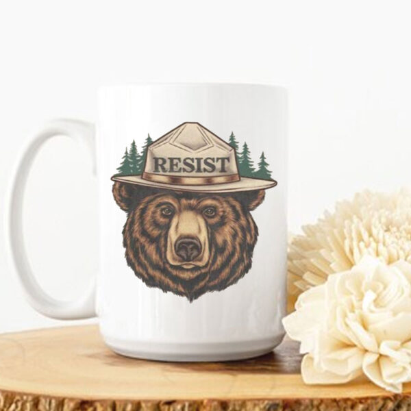 Smokey Bear Shirt National Park Protest Mug Resist Bear