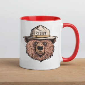 Smokey The Bear Resist, Protect Our National Parks Mug