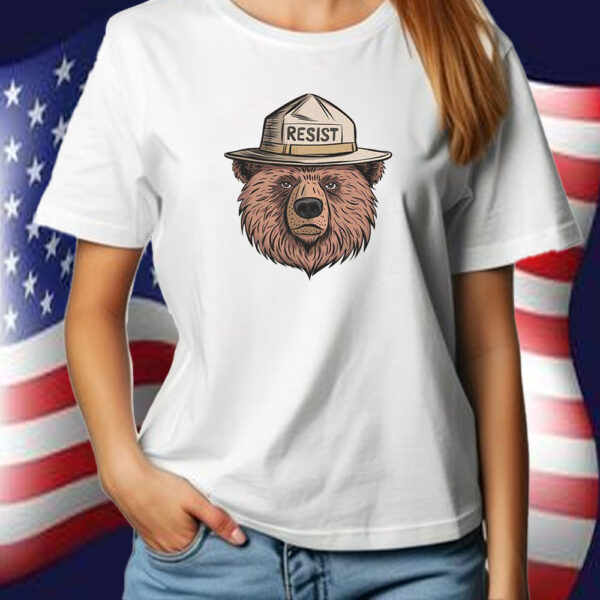 Smokey The Bear Resist, Protect Our National Parks T-Shirt