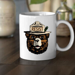 Smokey The Bear Resist, Resist Fascism National Park Mug