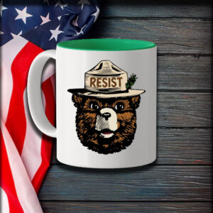 Smokey The Bear Resist, Resist Fascism National Park Mug