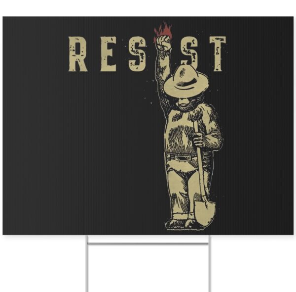 Smokey The Resist Bear Yard Sign