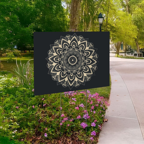 Subtle Anti Fascist FDT Mandala Political Yard Sign - Image 2