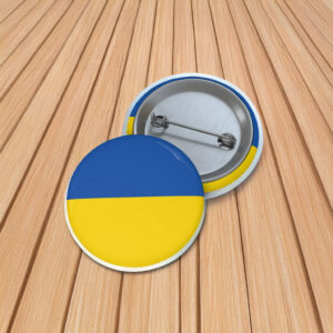 Ukraine Flag Pin Back Button