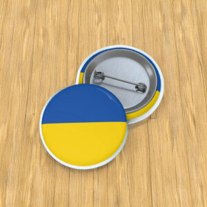 Ukraine Flag Pin Back Button