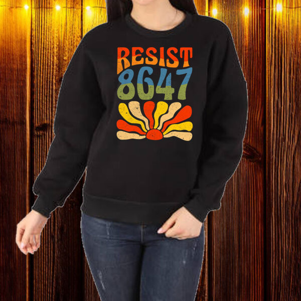 Vintage 86 47 Resist Flower President T-Shirt