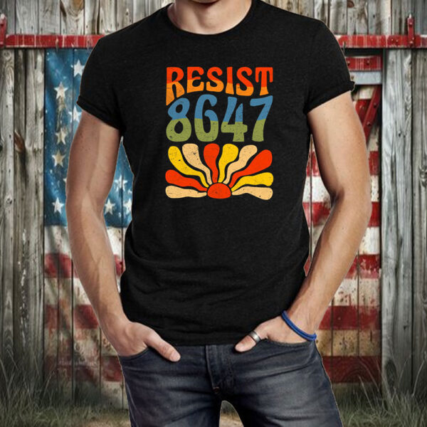 Vintage 86 47 Resist Flower President T-Shirt