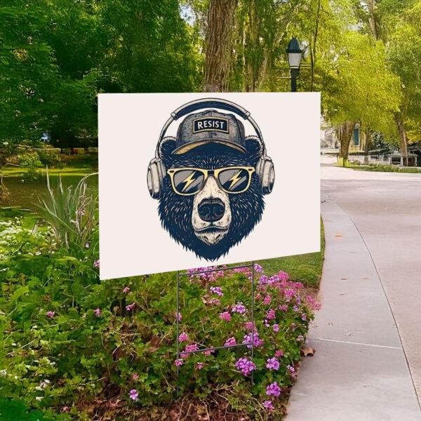 Viva La Resistance Environmental Activism, Smokey Bear Resist Yard Sign