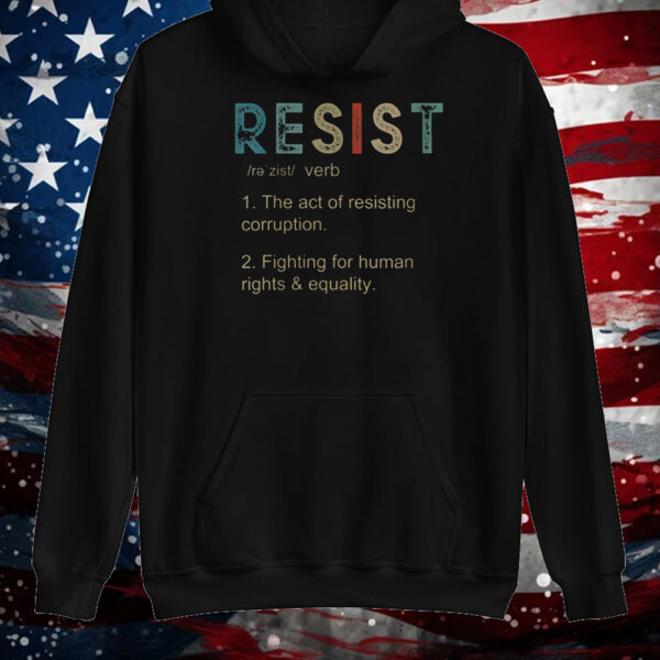 Womens & Mens Vintage Style Protest, Definition of Resist T-Shirt